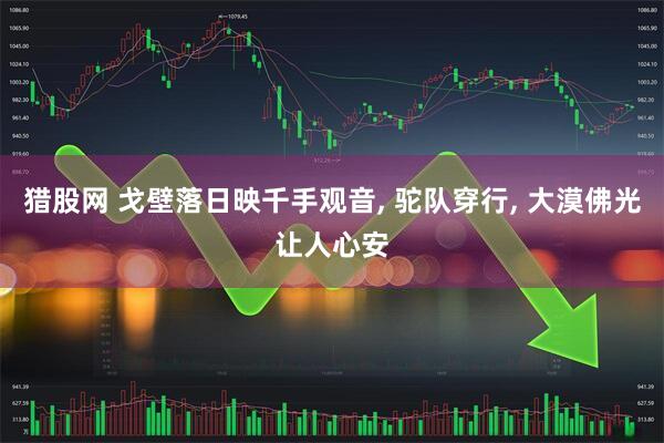猎股网 戈壁落日映千手观音, 驼队穿行, 大漠佛光让人心安